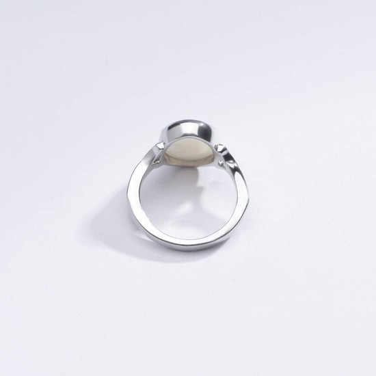 Ethereal Opal (Doodhiya) Gemstone Ring in Sterling Silver – #1175HB - Myra