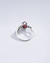 Vintage Red Coral (Moonga) Ring in 925 Sterling Silver - #1104 Ov - Myra