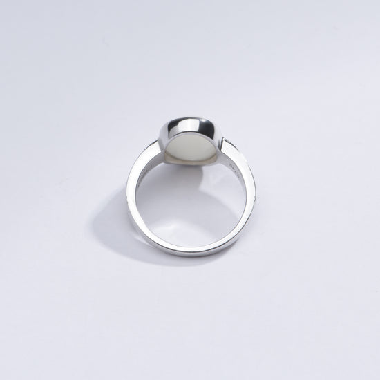 Radiant Opal (Doodhiya) Gemstone Ring in Sterling Silver – #1225B - Myra