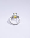 Unisex Yellow Sapphire (Pukhraj) Ring in 925 Silver – #1105N4 - Myra