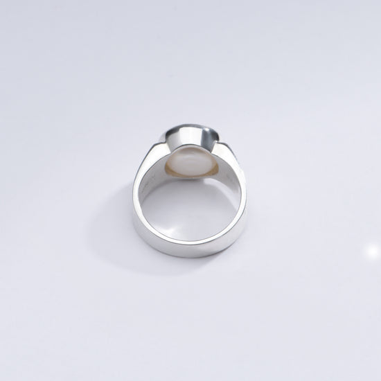 Natural Pearl (Moti) Gemstone Ring in 925 Silver - #1228 R - Myra