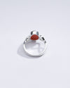Authentic Red Coral (Moonga) Ring in Sterling Silver – #1220 Ov - Myra