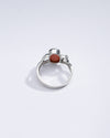 Classic Red Coral (Moonga) Ring in Sterling Silver - #1210 - Myra
