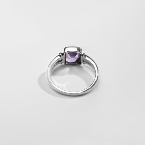 Amethyst (Jamunia) Ring – 925 Silver Crafted - #1148B Re - Myra