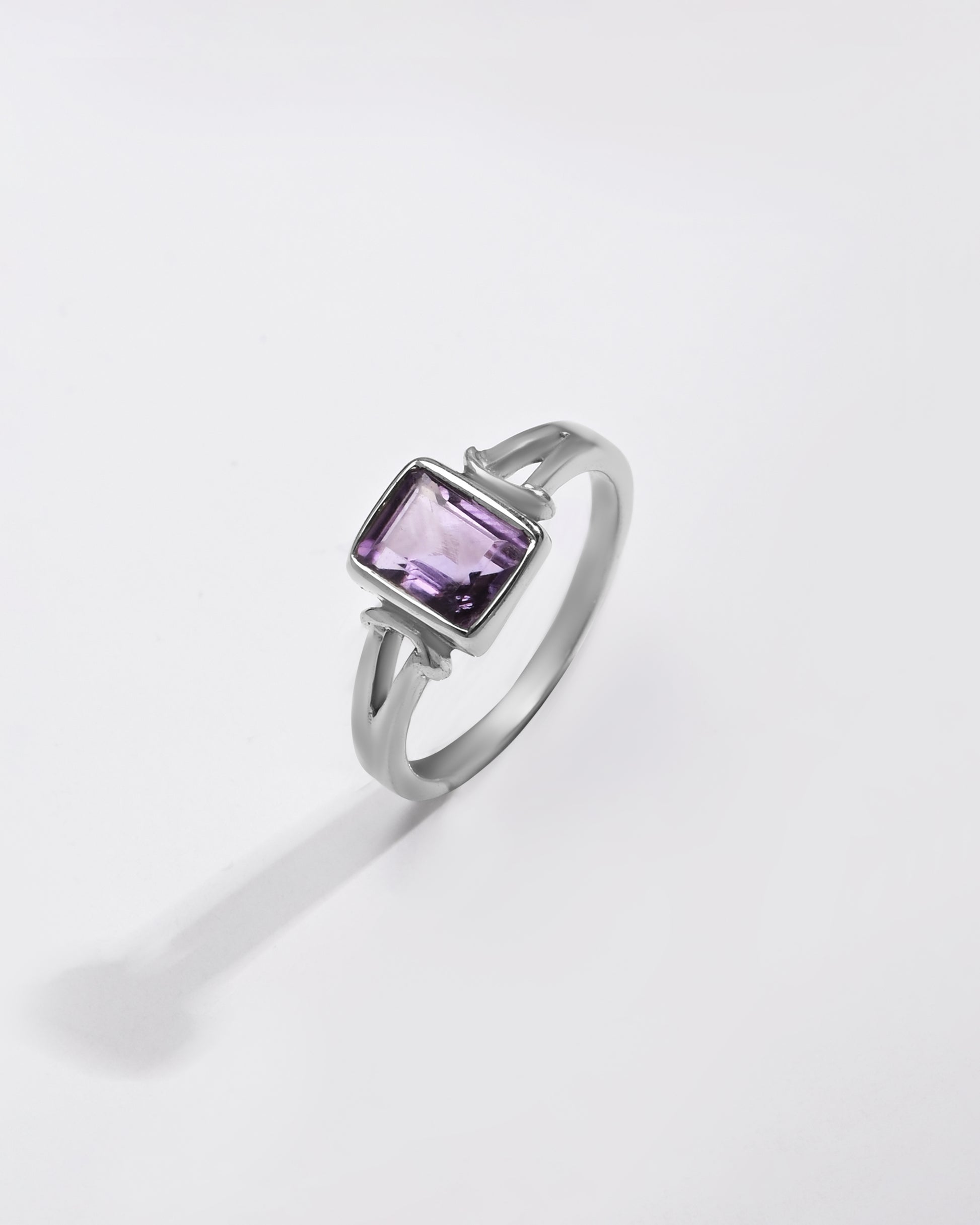 Amethyst (Jamunia) Ring – 925 Silver Crafted - #1148B Re - Myra