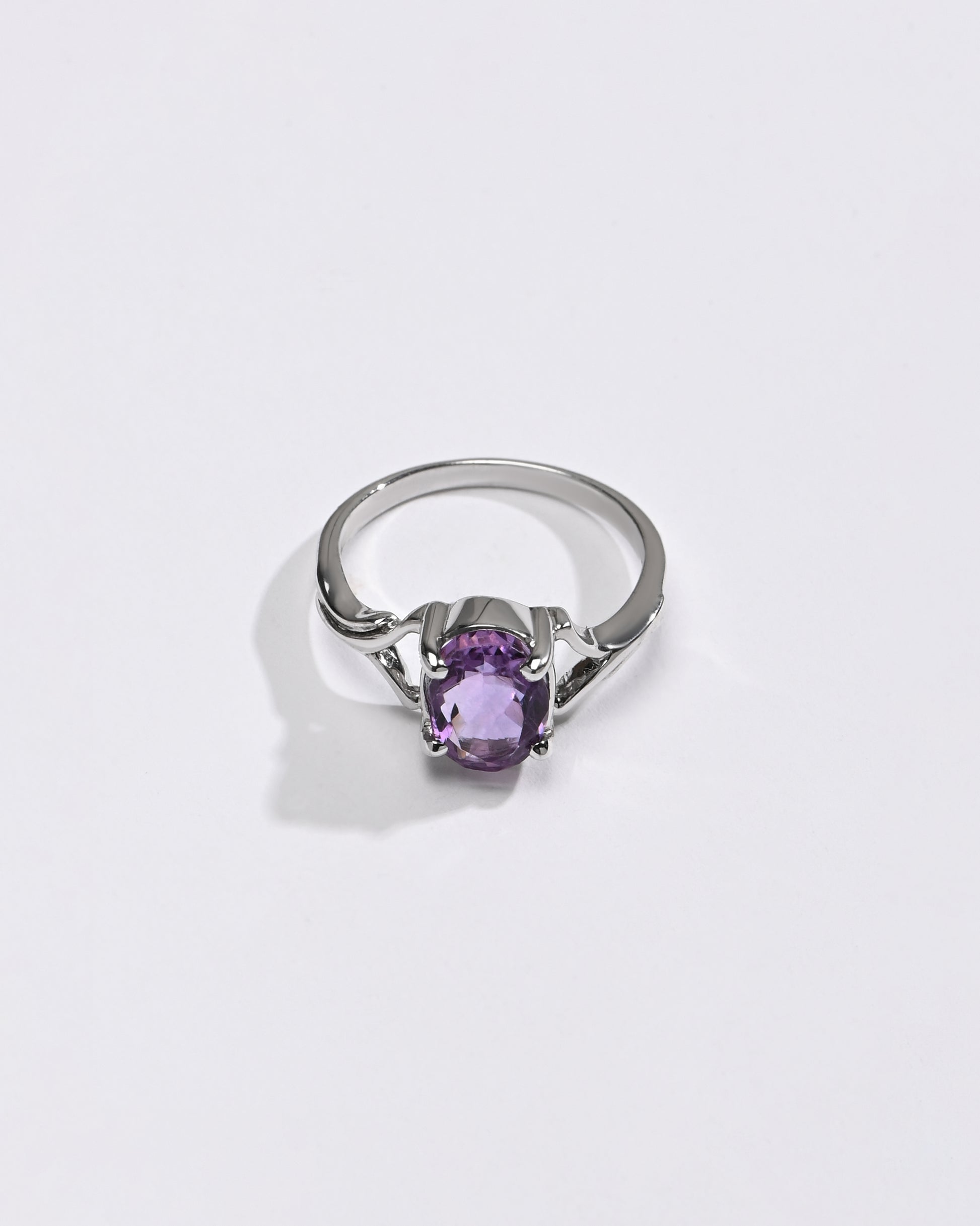 Amethyst (Jamunia) Ring – 925 Silver Minimalist - #1175N4 - Myra