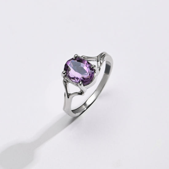 Amethyst stone ring for women
