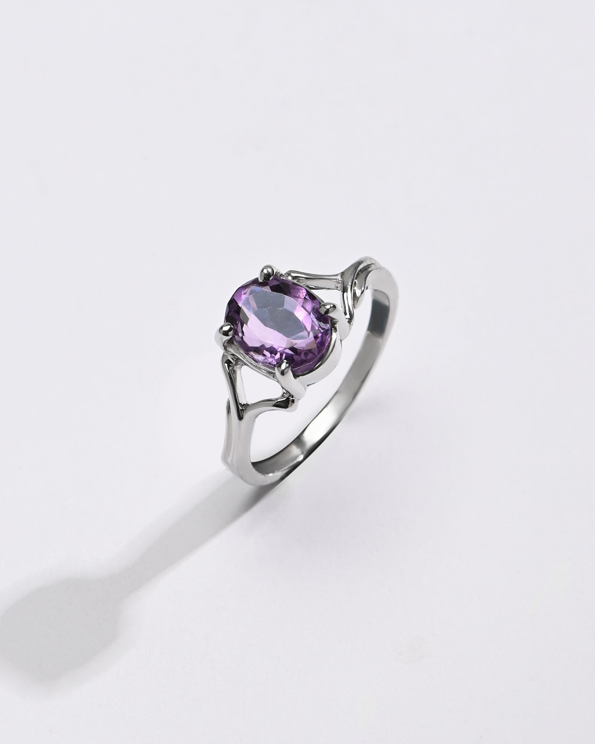 Amethyst stone ring for women