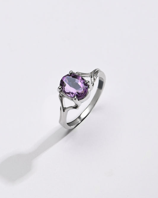 Amethyst stone ring for women