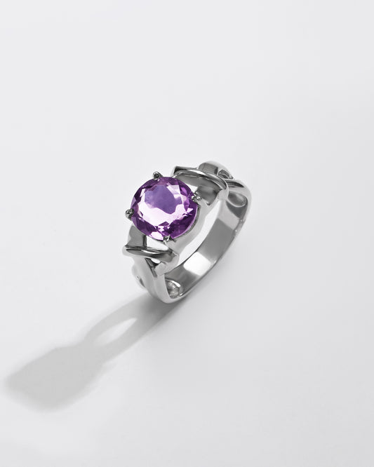 Classic Amethyst (Jamunia) Ring â€“ 925 Silver - #1210N4 - Myra