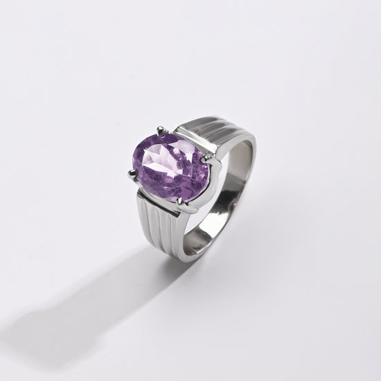 Royal Amethyst (Jamunia) Ring – 925 Silver - #1228N4 - Myra