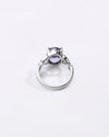 Powerful natural Alexandrite gemstone ring handcrafted in 925 sterling silver featuring a vibrant color-changing gemstone in an elegant Urja setting with a polished finish from Myra Gems.