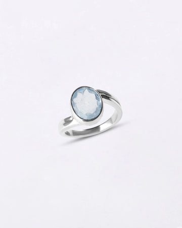 Promise Aquamarine Ring in 925 Sterling Silver - Shakti