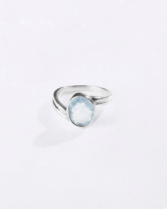 Promise Aquamarine Ring in 925 Sterling Silver - Shakti