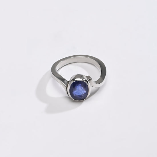 Real Neelam Stone Ring in Silver Buy from Myra Gems
