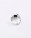Heirloom Blue Sapphire (Neelam) Ring in 925 Sterling Silver - Rectangular Shakti
