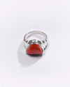 Premium Coral (Moonga) Ring in 925 Silver - #1233BT1 - Myra