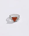 Coral (Moonga) Ring – 925 Silver Minimalist - #1104N3 Tr - Myra