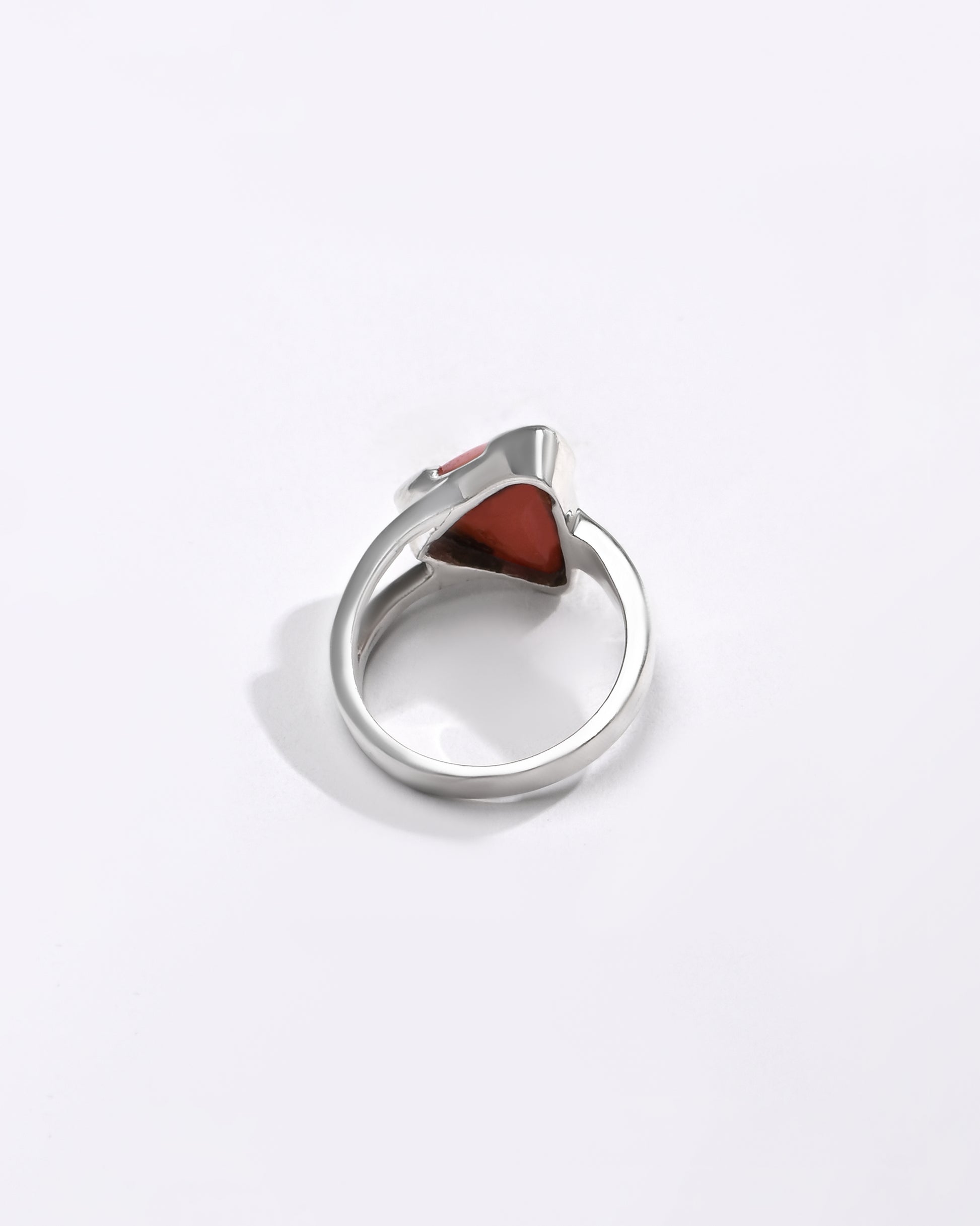 Daily Wear Coral (Moonga) Ring – 925 Silver - #1125N3 Tr - Myra