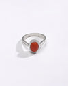 Coral (Moonga) Ring – Pure 925 Silver - #1136 Ov - Myra