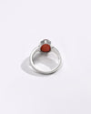 Elegant Coral (Moonga) Ring – 925 Silver - #1139 Ov - Myra