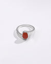 Vedic Coral (Moonga) Ring – 925 Silver - #1153 Ov - Myra