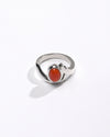 Classic Red Coral (Moonga) Ring in Sterling Silver – #1176 Ov - Myra