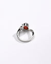 Classic Red Coral (Moonga) Ring in Sterling Silver – #1176 Ov - Myra