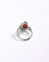 Radiant Red Moonga Ring for Gift in 925 Silver from Myra Gems