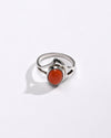 Smart Coral (Moonga) Ring – 925 Silver - #1192 Ov - Myra