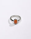 Comfort Fit Coral Moonga Rings in 925 Silver from Myra Gems 