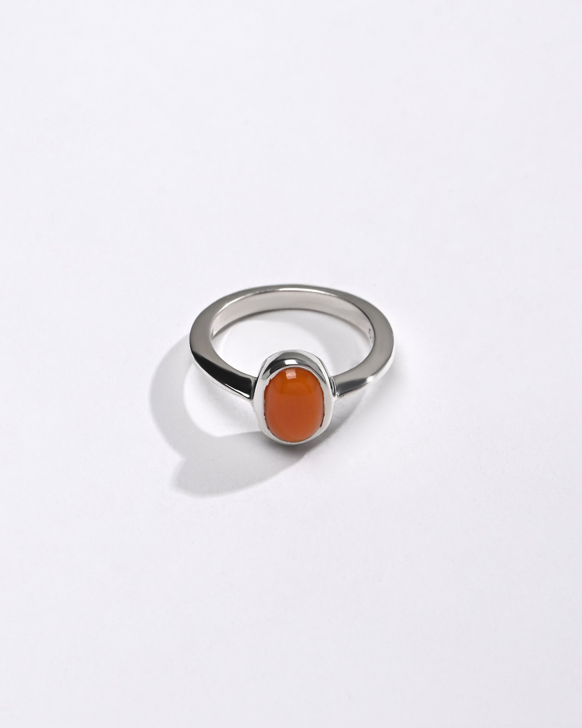 Comfort Fit Coral Moonga Rings in 925 Silver from Myra Gems 