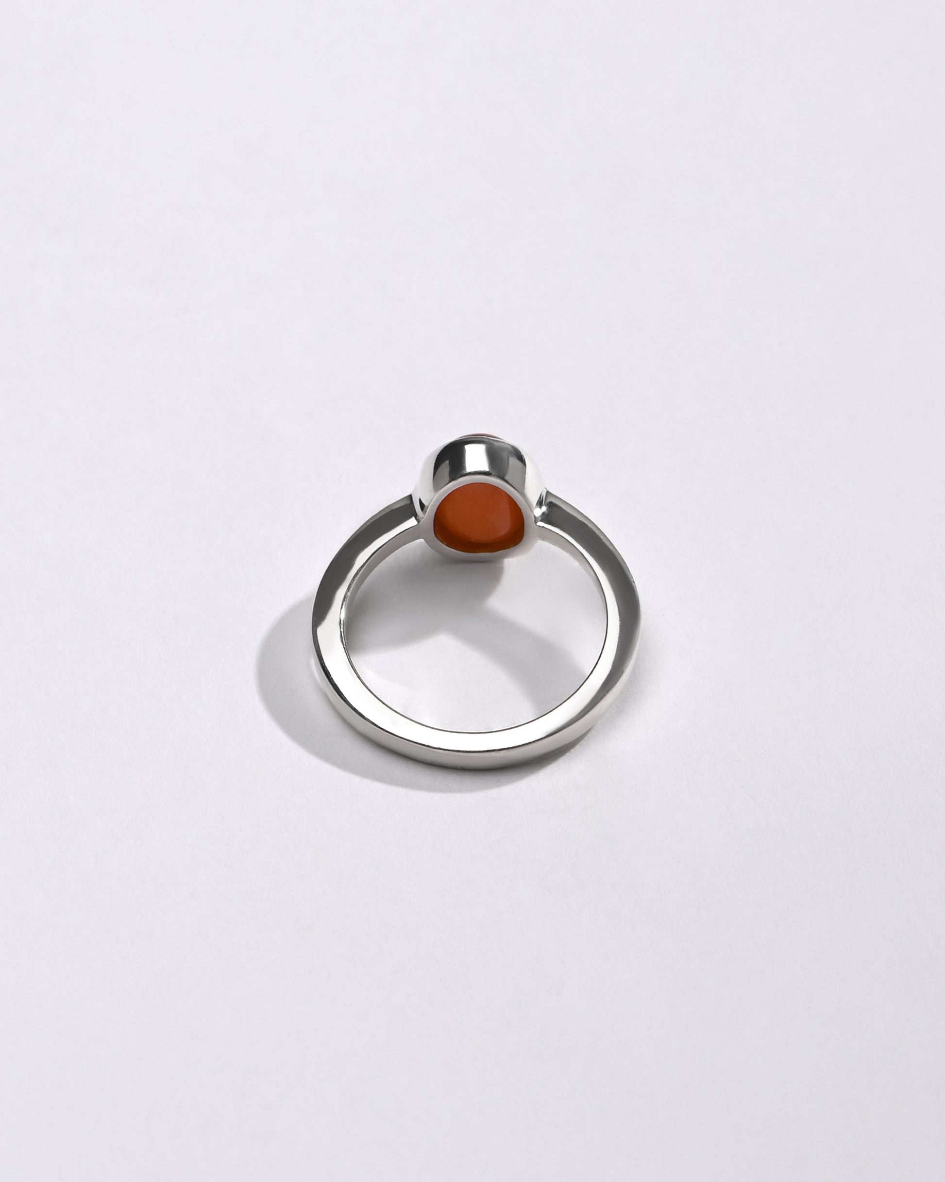 Comfort Fit Coral (Moonga) Ring – 925 Silver - #1218 Ov - Myra