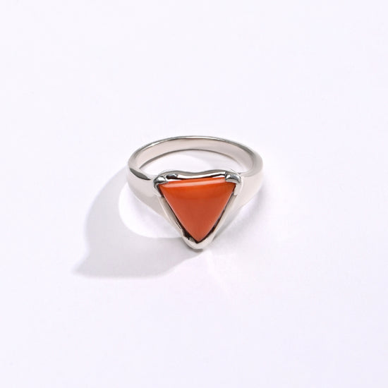 Royal Coral (Moonga) Ring – 925 Silver - #1234N3 Tr - Myra