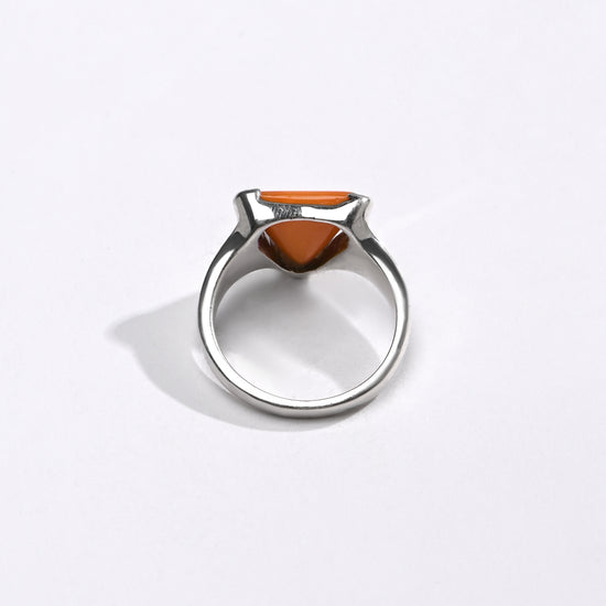 Royal Coral (Moonga) Ring – 925 Silver - #1234N3 Tr - Myra