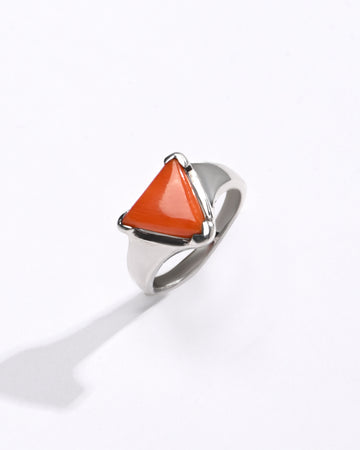 Royal Coral (Moonga) Ring – 925 Silver - #1234N3 Tr - Myra