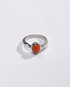 Bold Coral (Moonga) Ring – 925 Silver - #1201 Ov - Myra
