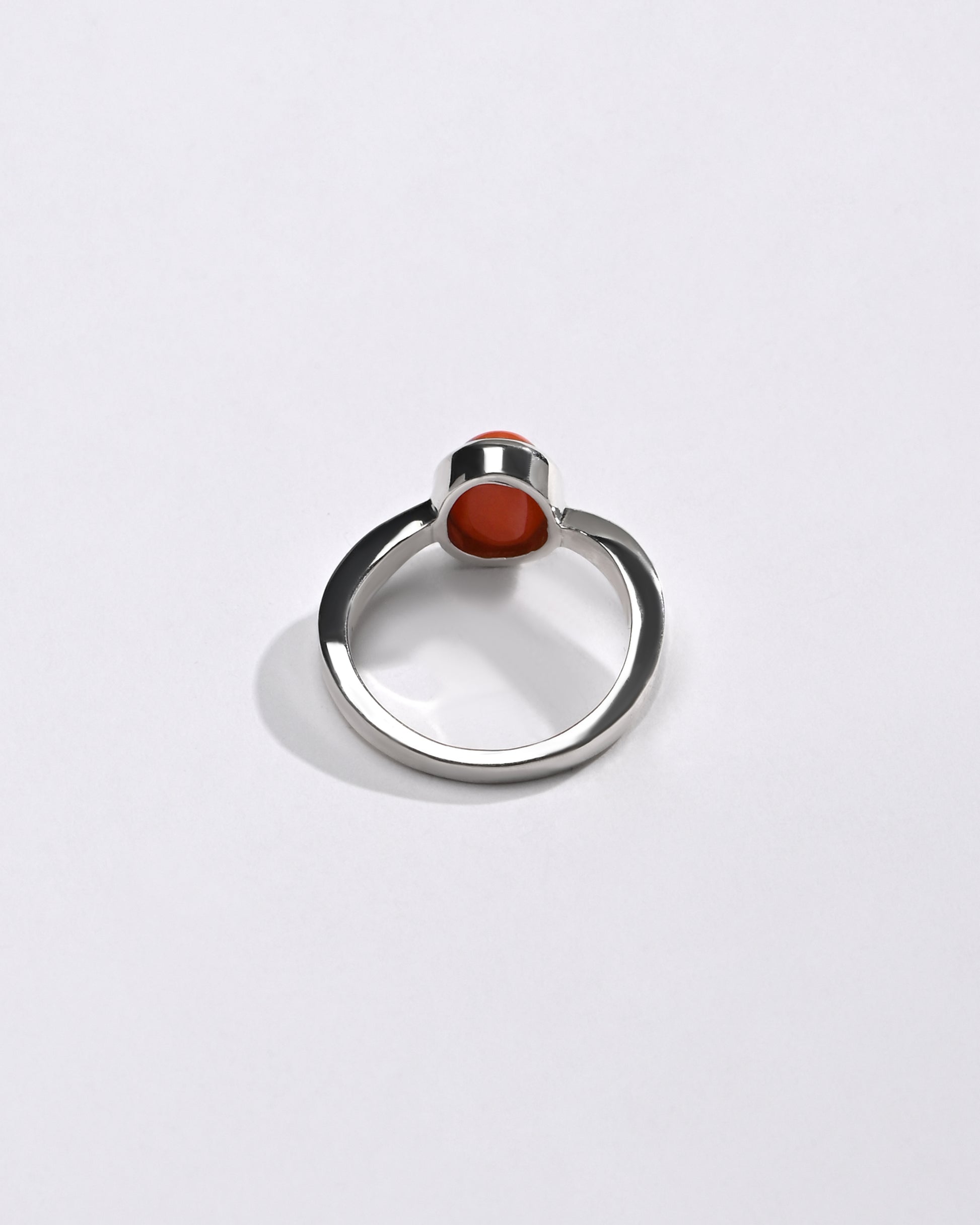Bold Coral (Moonga) Ring – 925 Silver - #1201 Ov - Myra