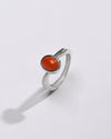 Bold Coral (Moonga) Ring – 925 Silver - #1201 Ov - Myra