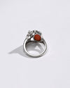 Rich-Hue Coral (Moonga) Ring – 925 Silver - #1284 Ov - Myra
