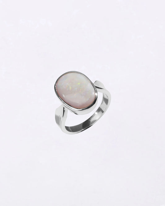 Charming Fire Opal (Doodhiya) Ring in 925 Silver - Shakti