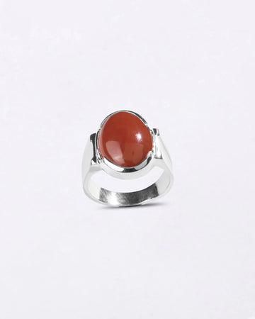 Statement Coral Ring in 925 Sterling Silver - Nova