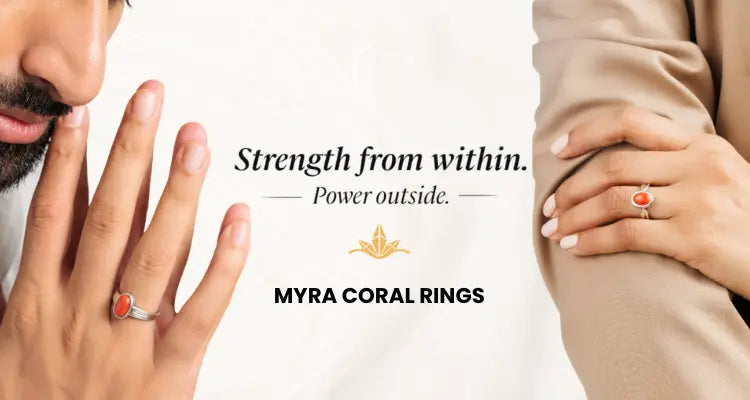 Myra Coral Silver Rings for Men and Women