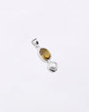 Dual Citrine Pearl Pendant in 925 Silver