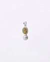 Dual Citrine Pearl Pendant in 925 Silver