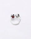 Minimalist Dual Coral Pearl Ring in 925 Sterling Silver