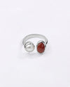Minimalist Dual Coral Pearl Ring in 925 Sterling Silver