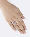 Minimalist Dual Coral Pearl Ring in 925 Sterling Silver