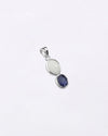 Dual Opal Blue Sapphire Pendant in 925 Silver