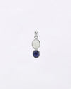 Dual Opal Blue Sapphire Pendant in 925 Silver
